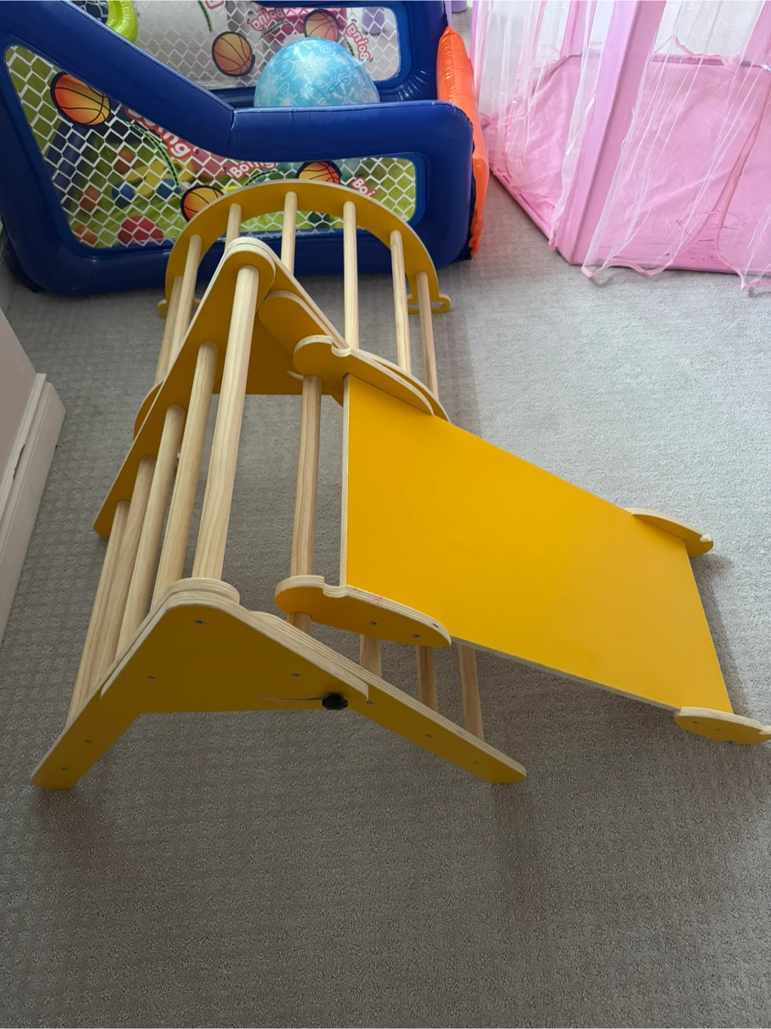 Wooden Pikler Triangle and Climbing Arch Set