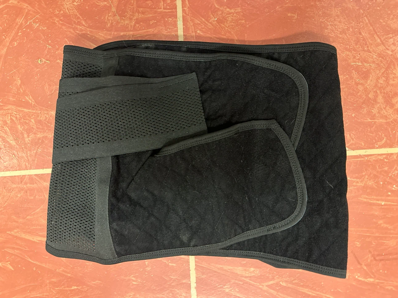 Black adjustable waist support belt (abdominal binder)
