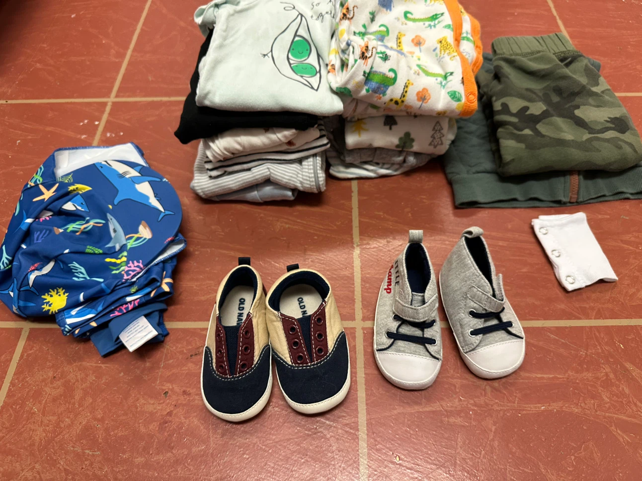 Baby boy clothing bundle with shoes and swimsuit/hat - photo 2