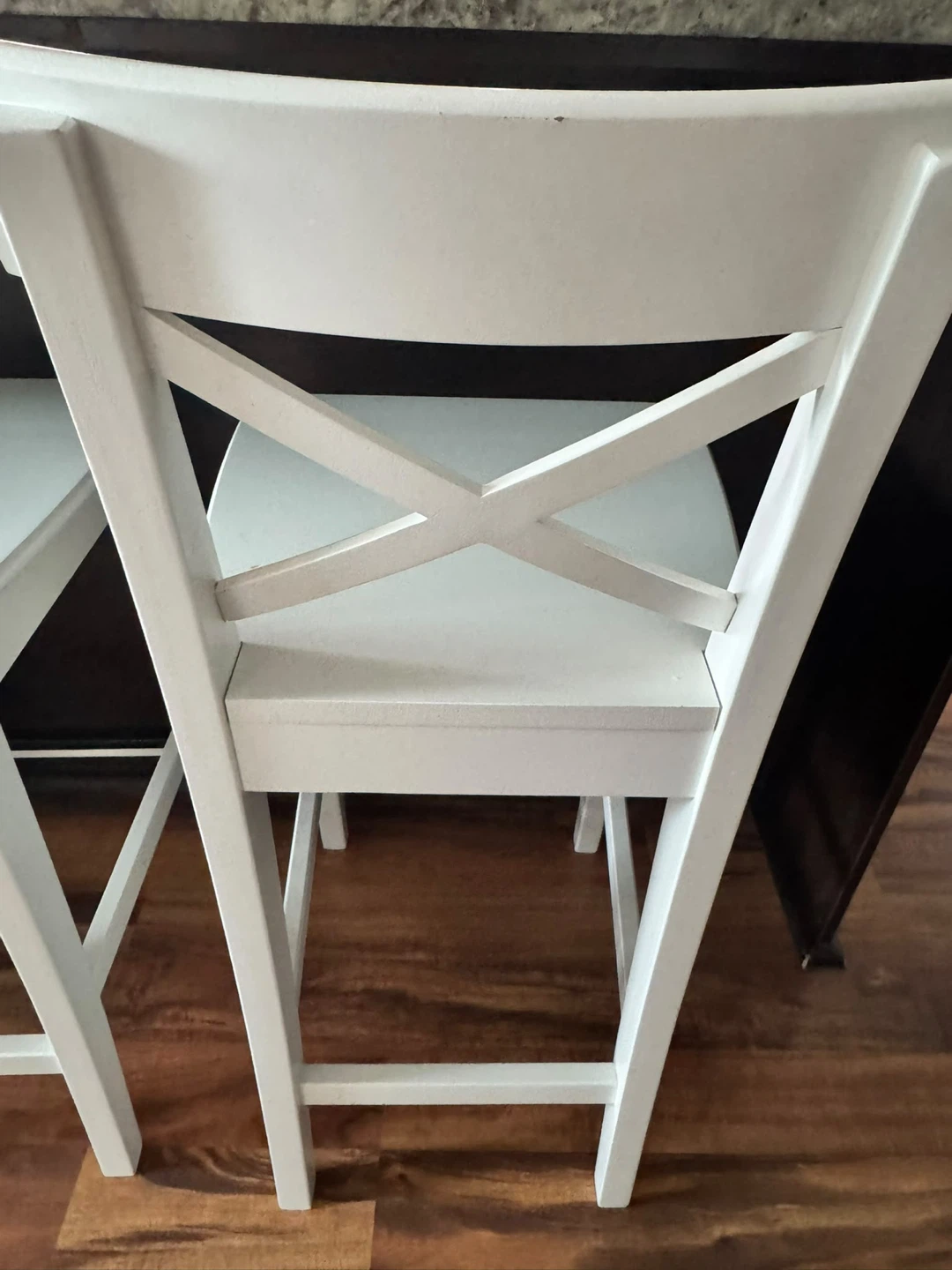 Set of 2 White Bar Stools - photo 4