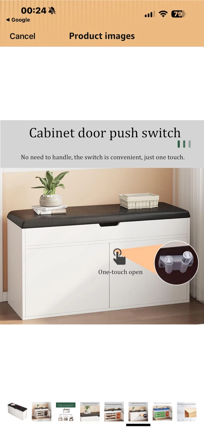 ZEELYDE 80CM Shoe Rack Bench - photo 4