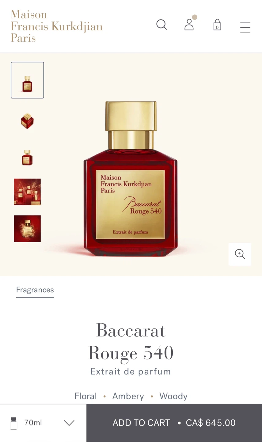 Maison Francis Kurkdjian Baccarat Rouge 540 Extrait de parfum