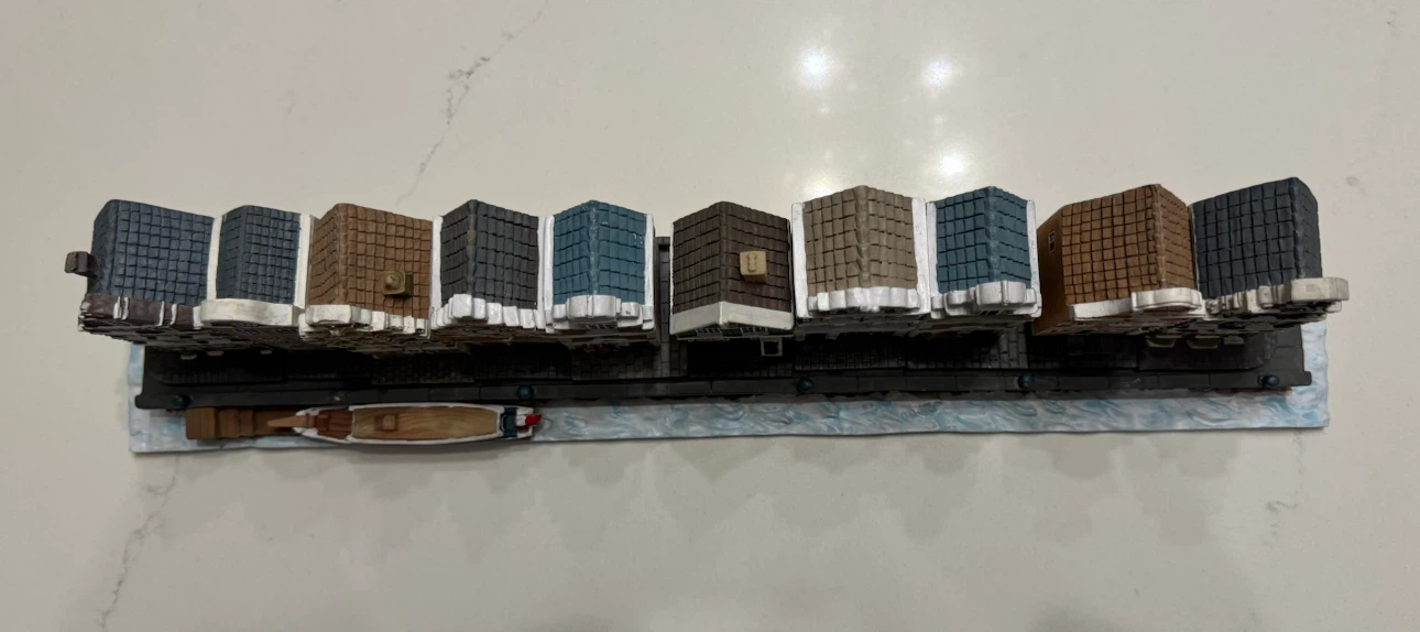 Vintage Blokker Set of 10 Amsterdam canal houses with plateau - photo 2
