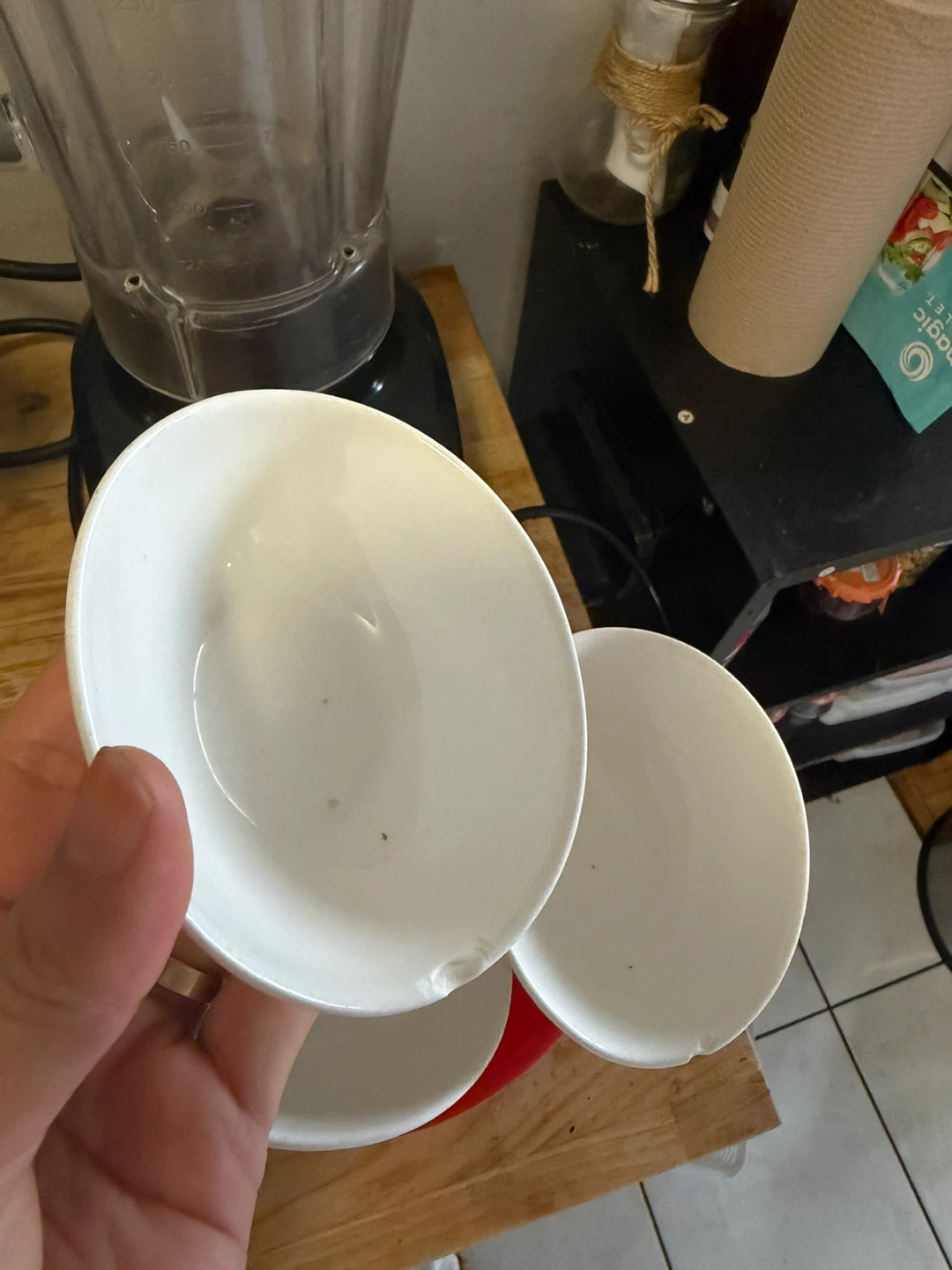 Set of 4 Small White Ceramic Bowls - photo 3