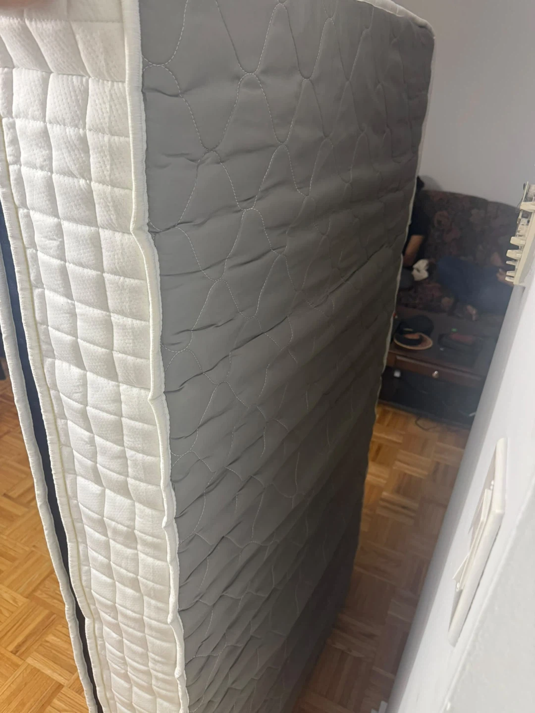 Twin size Dark Grey Single Bed Frame and mattress - photo 5