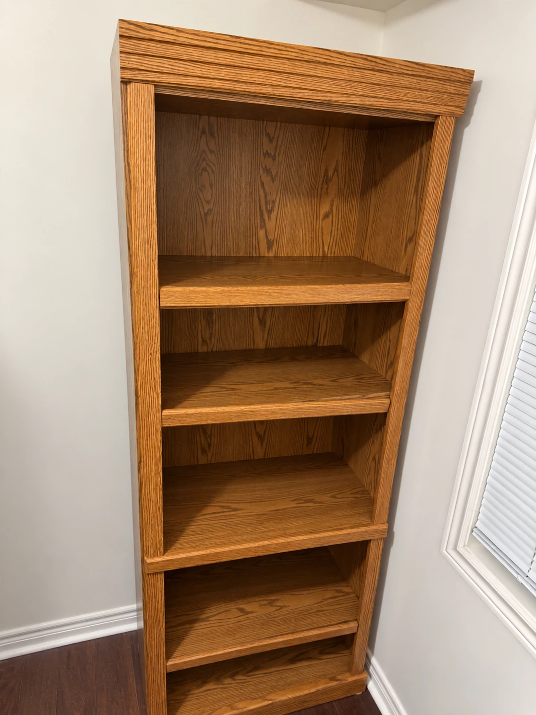 Oak Bookcase with Lower Cabinet Storage - photo 2