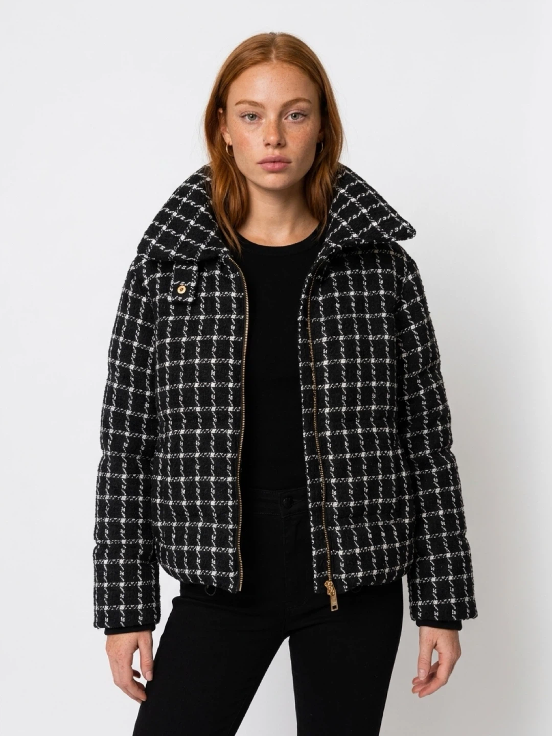 Black & White Tweed Puffer jacket - photo 3