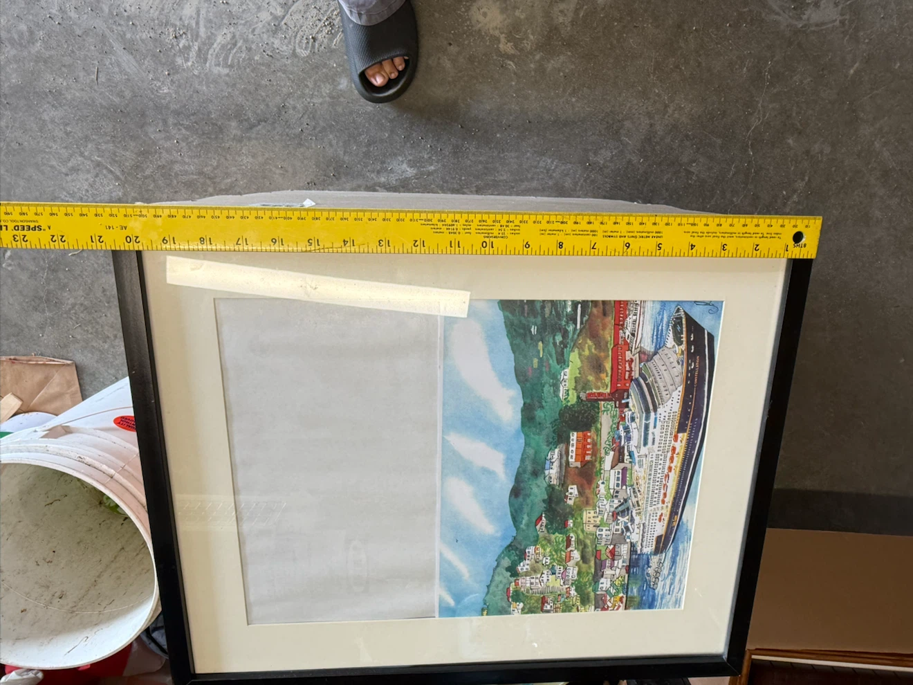 Black Frame Cruise Ship Print inside - photo 2