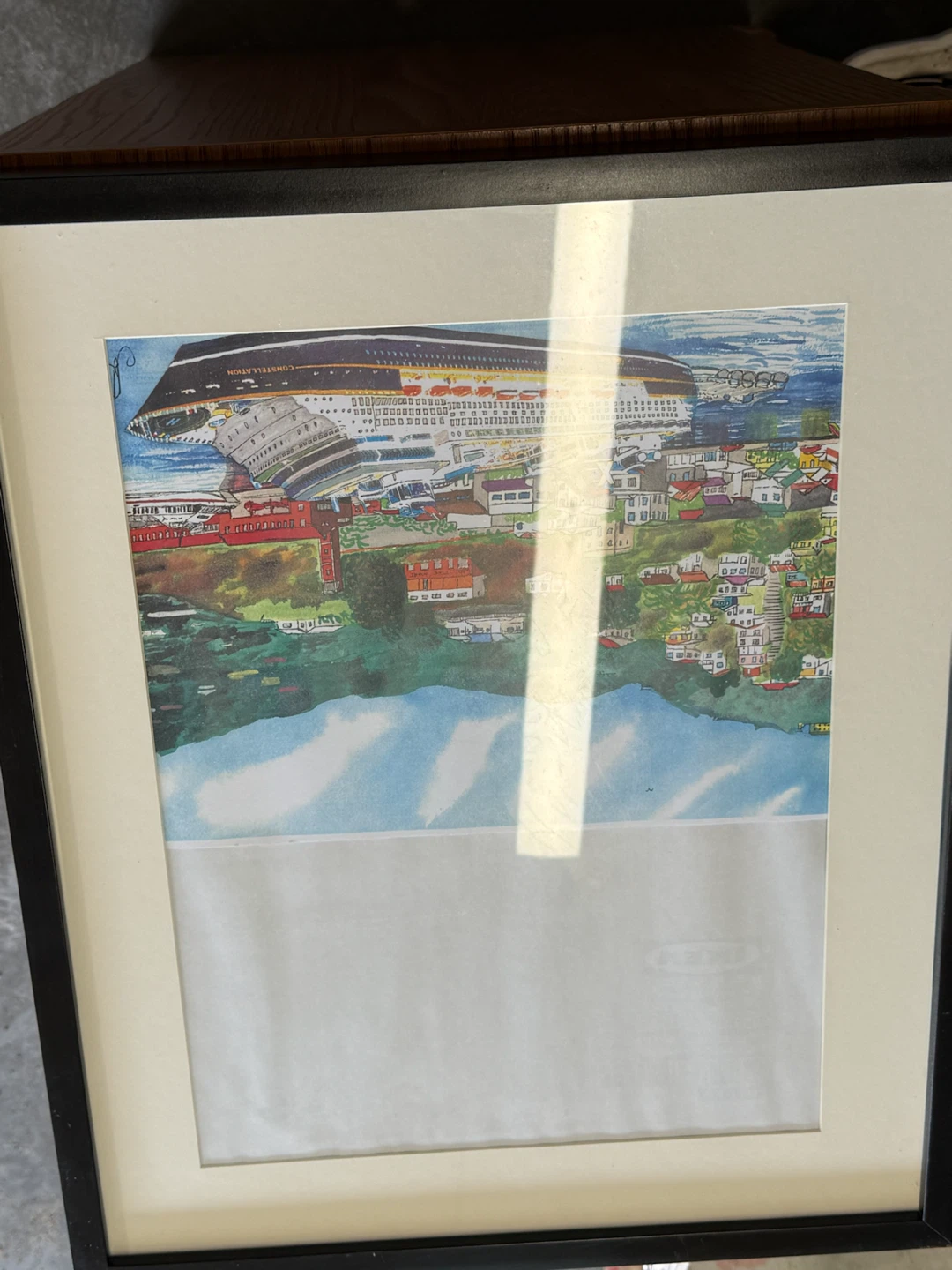 Black Frame Cruise Ship Print inside - photo 3