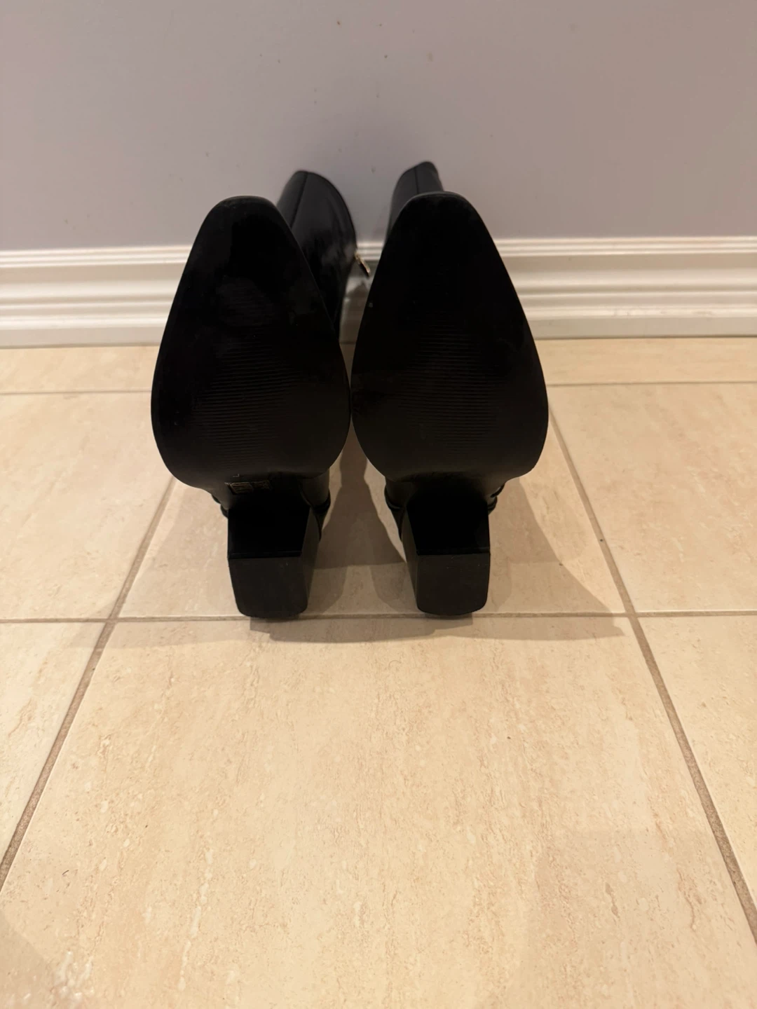 Black Western Style Knee-High Boots - photo 5