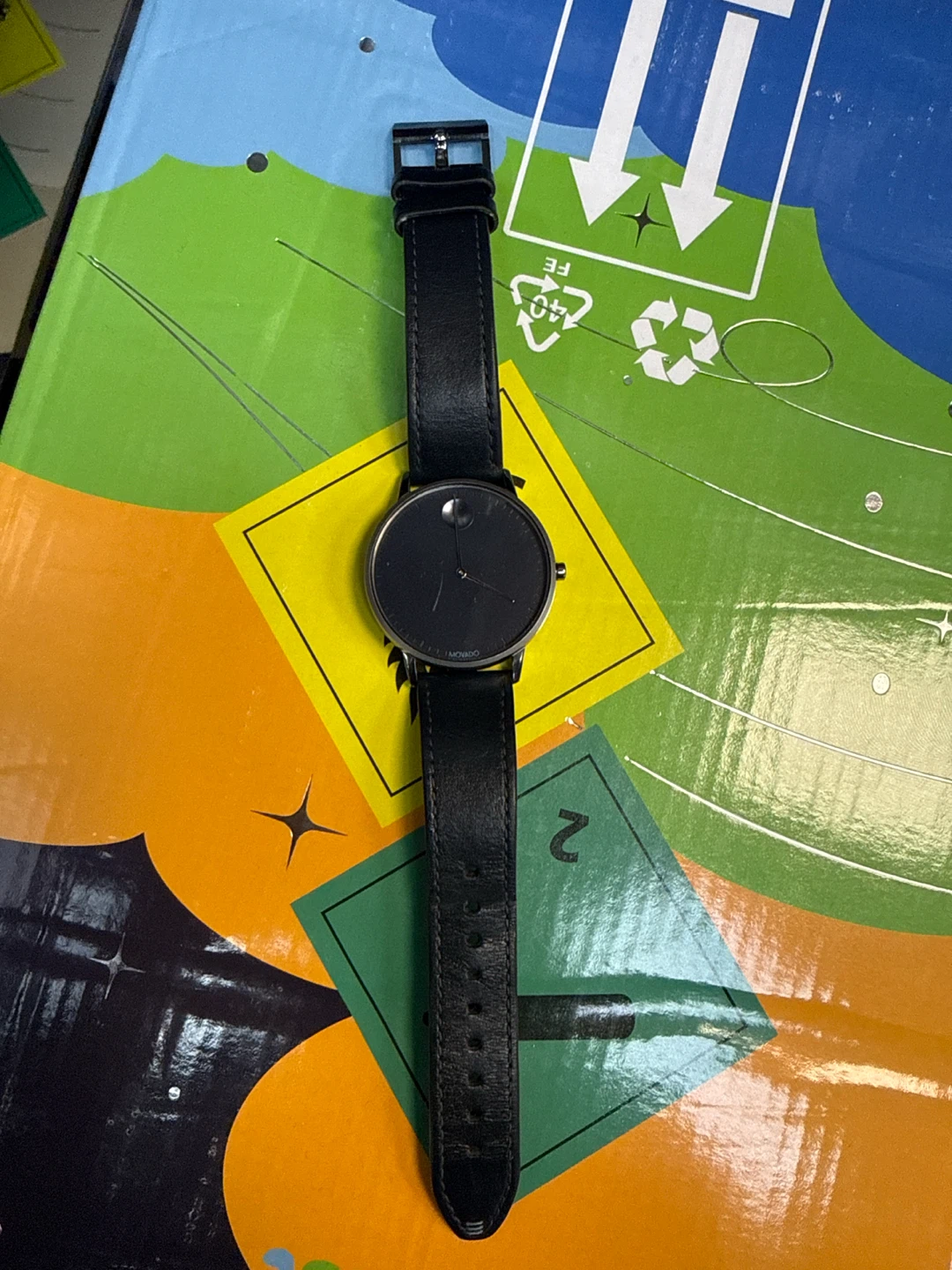 Movado Museum Watch Black Leather Strap - photo 2