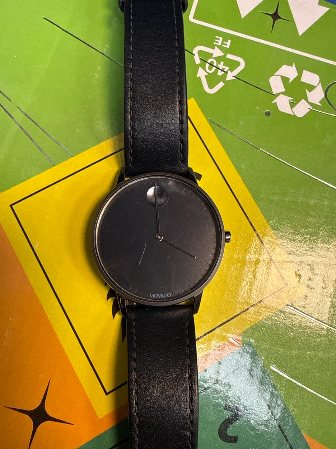 Movado Museum Watch Black Leather Strap - photo 3