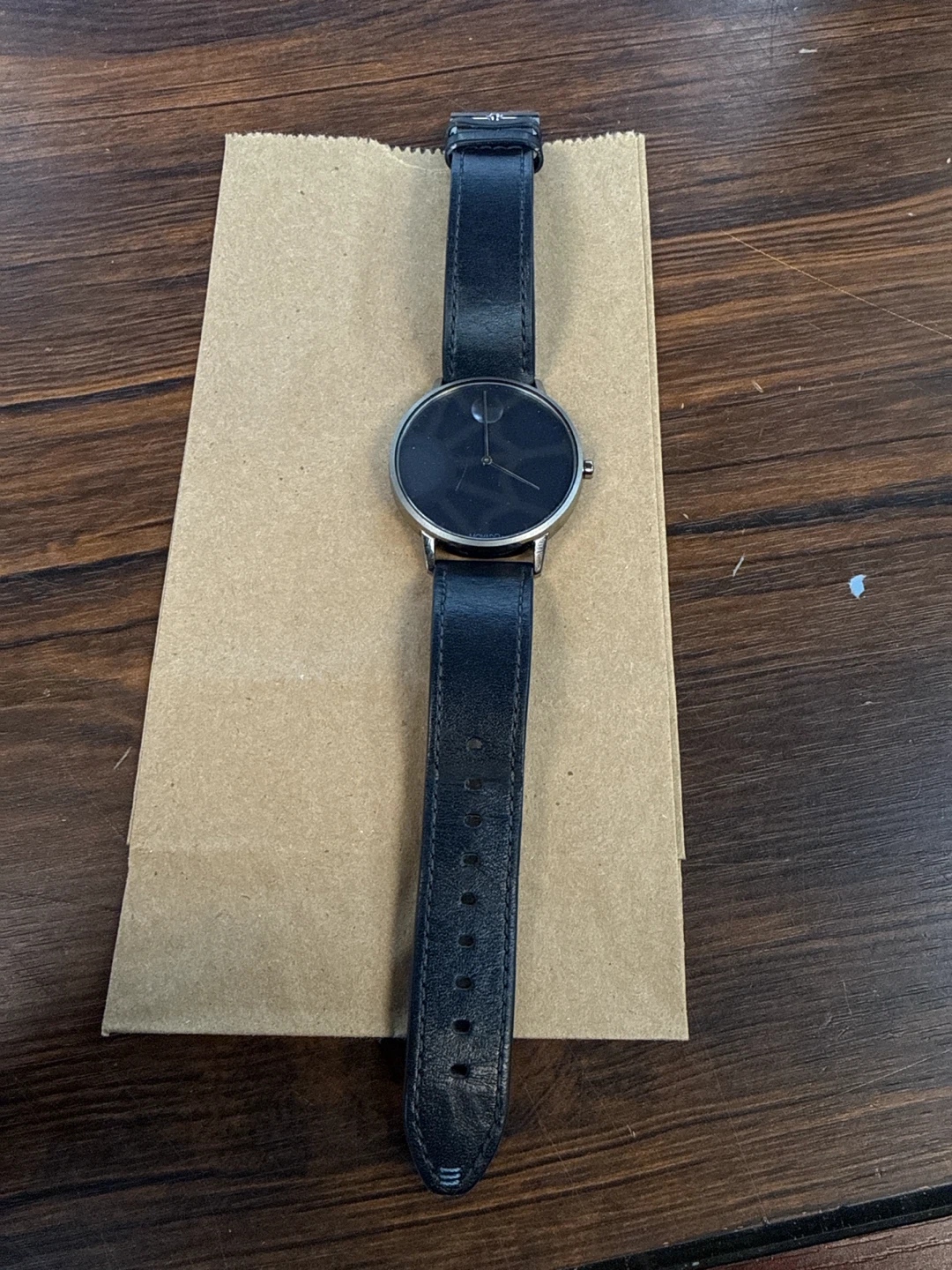 Movado Museum Watch Black Leather Strap - photo 5