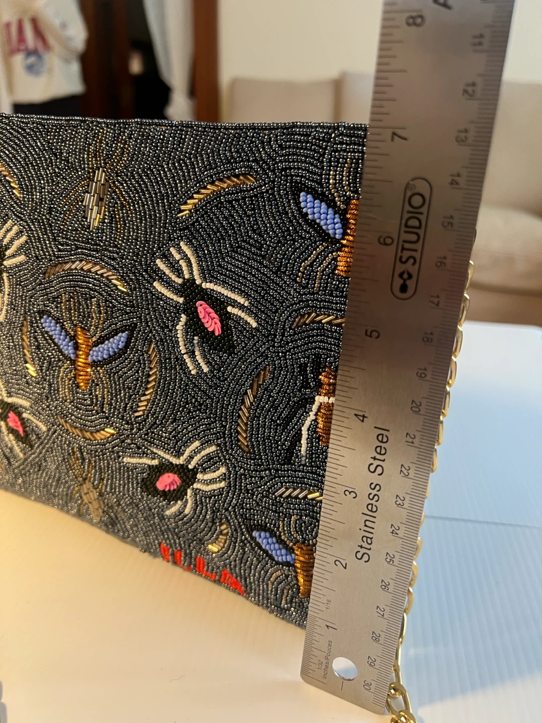Illa Beaded Clutch with Chain Strap - photo 4