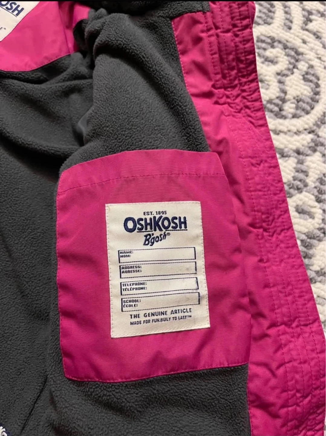 OshKosh B'gosh Winter Coat - Pink - Size 10