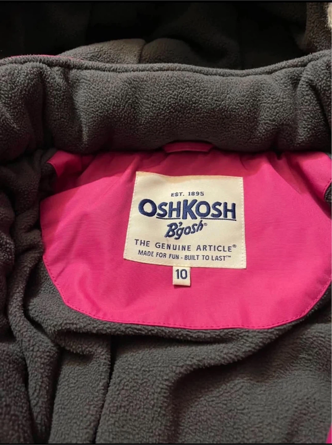 OshKosh B'gosh Winter Coat - Pink - Size 10 - photo 2
