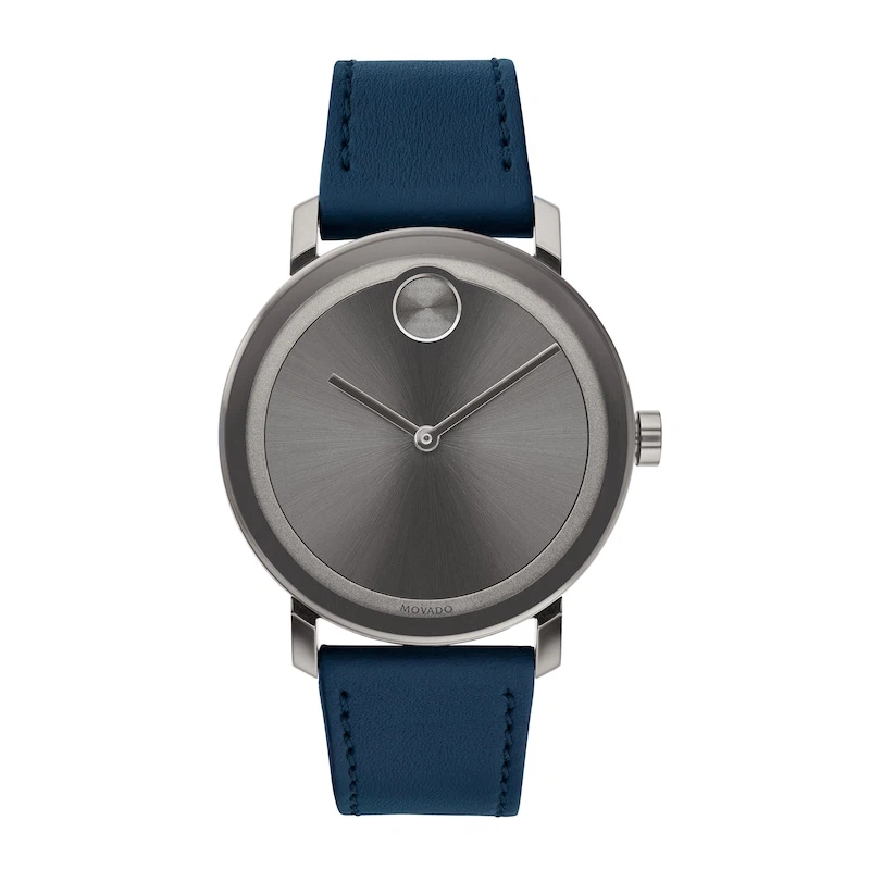Movado Museum Watch Black Leather Strap