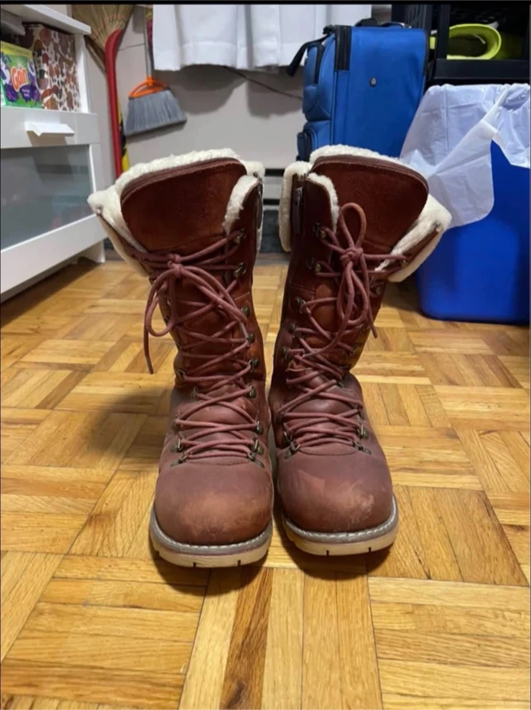 Louise Brown Leather Winter Boots