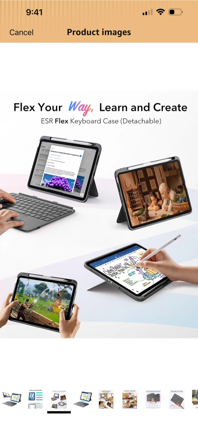 BNIB ESR Flex Keyboard Case for iPad Air 11-inch - photo 5
