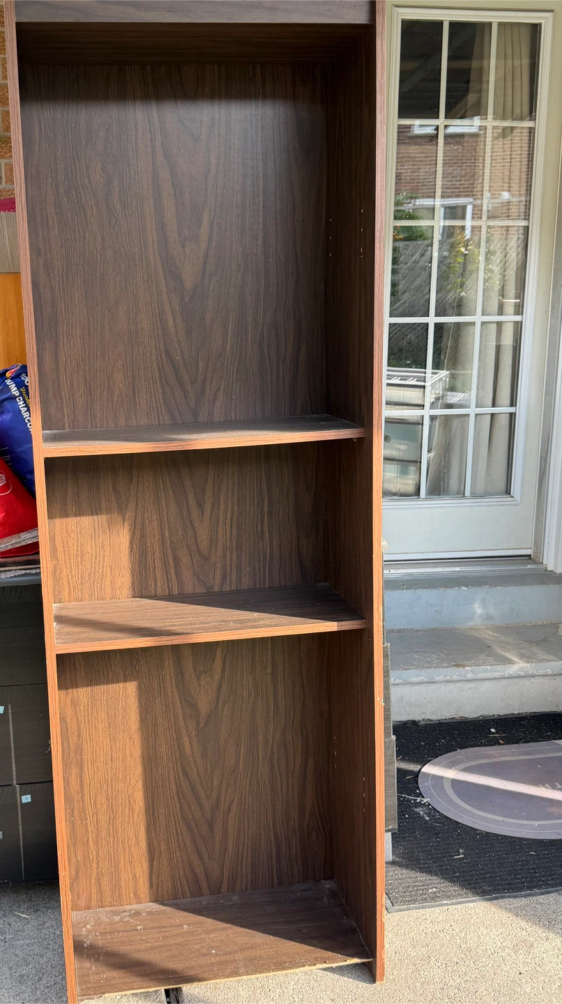 Tall Dark Wood Grain Bookshelf