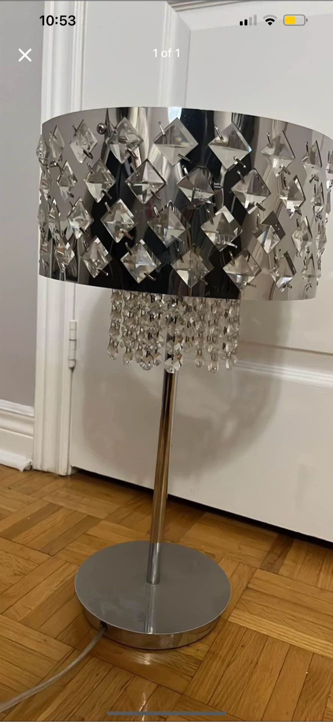 Chrome and Crystal Table Lamp (box pack brand new) - photo 2
