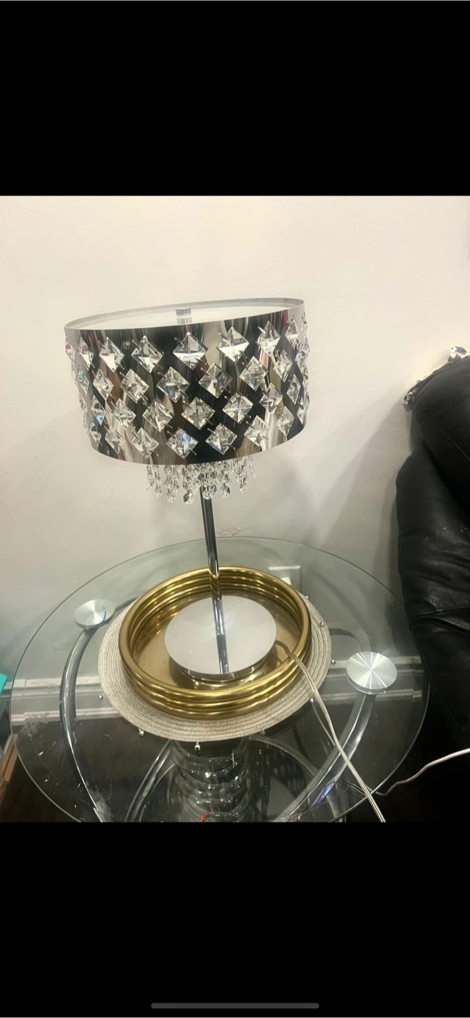 Chrome and Crystal Table Lamp (box pack brand new) - photo 3