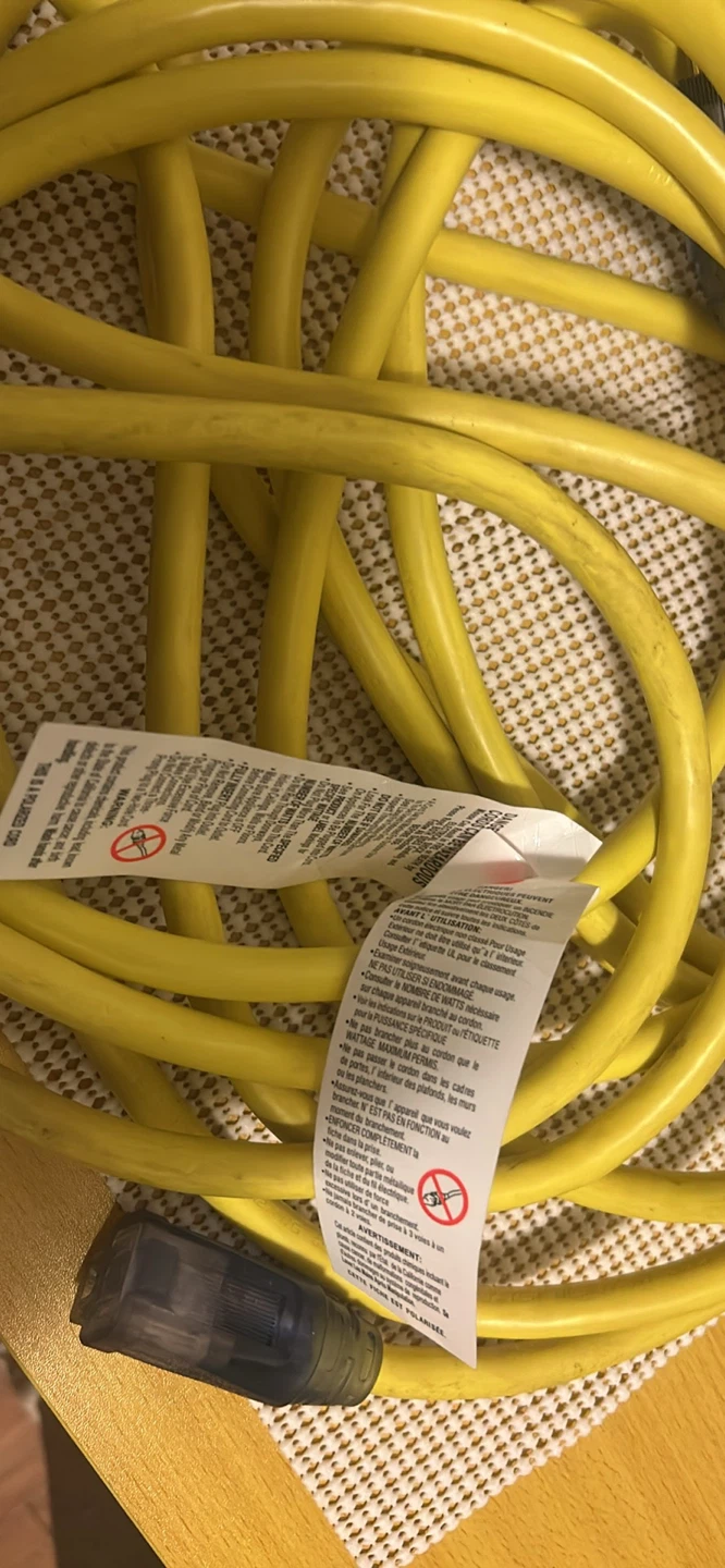 Yellow Extension Cord 30 ft long - photo 2