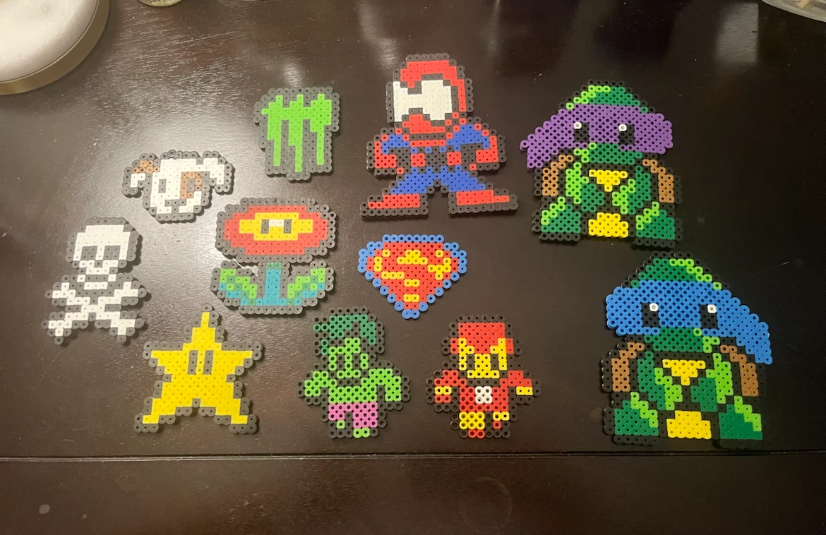 Assorted Handmade Perler Bead Figures - photo 3