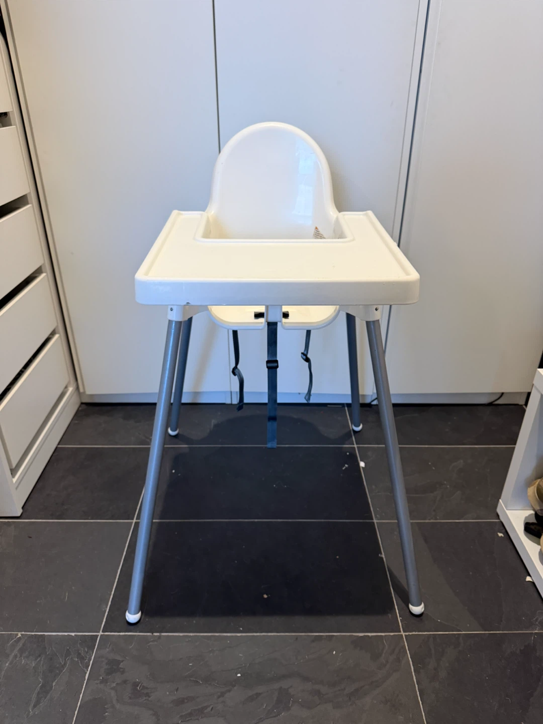 IKEA ANTILOP High Chair with Tray & Safety Harness (White)