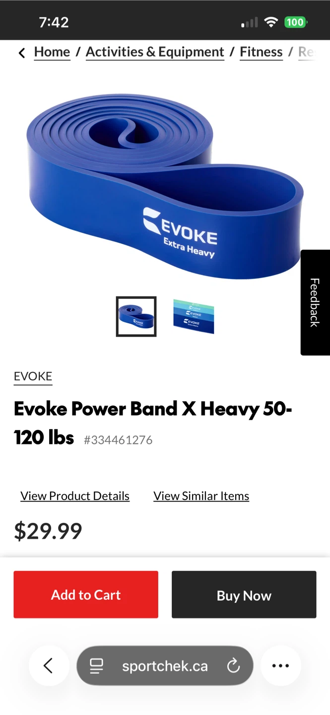 Brand new Evoke Power Band Heavy 40-60 lbs
