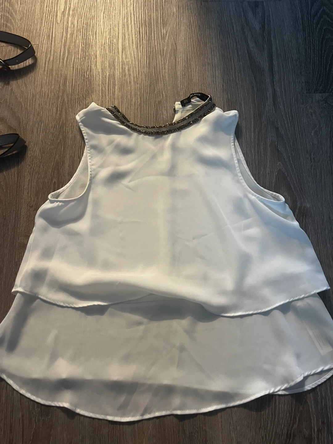 Zara Basic Sleeveless Blouse White