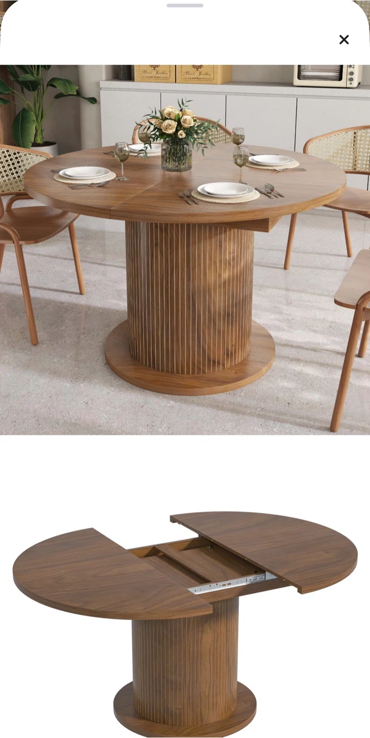 Round Dining Table and Four Chairs