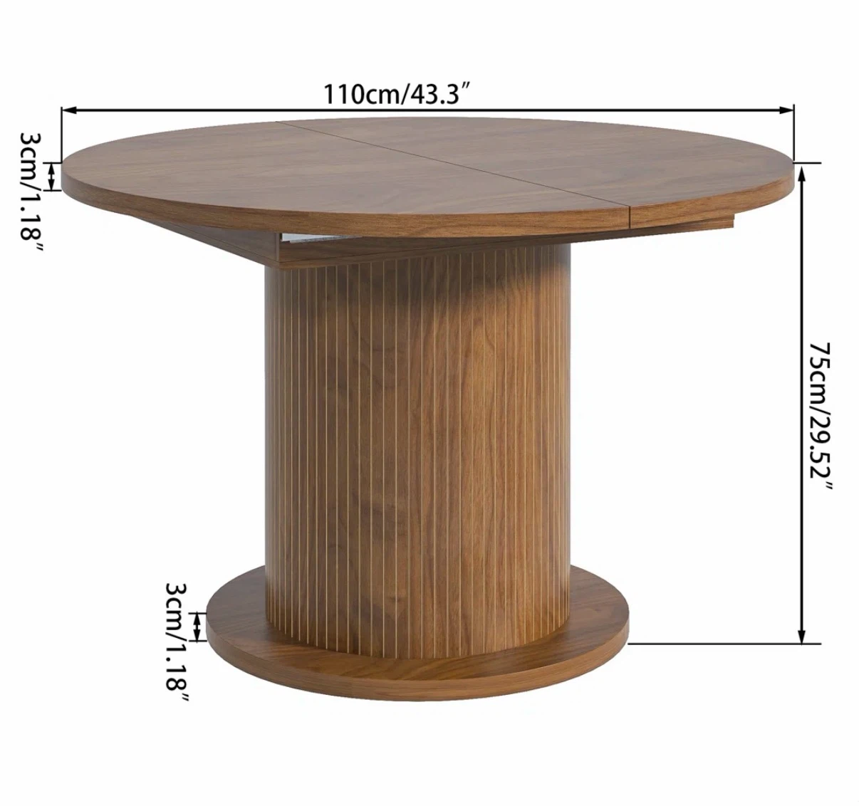 Round Dining Table and Four Chairs - photo 3