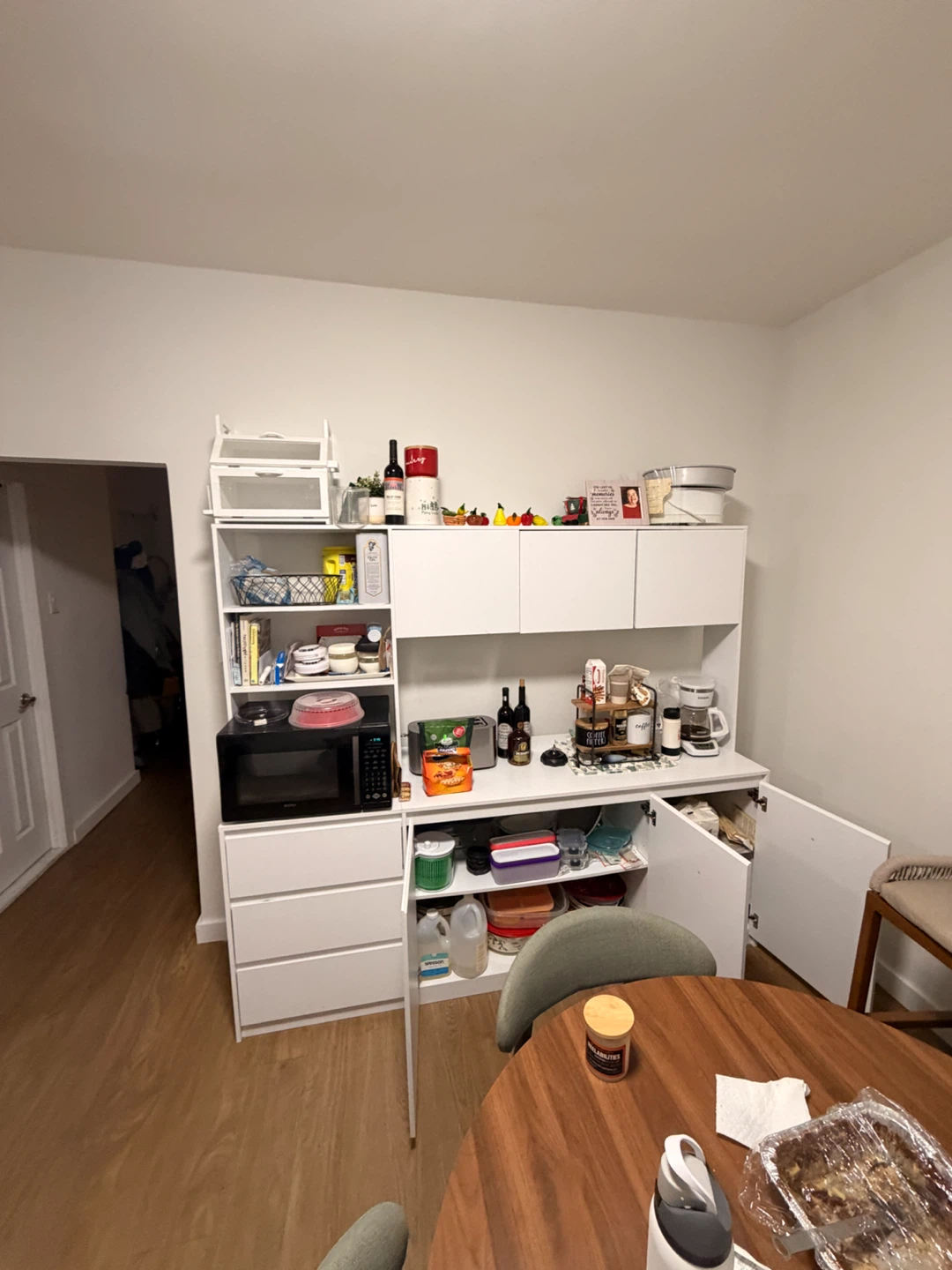 White Kitchen Pantry Storage Cabinet - photo 5