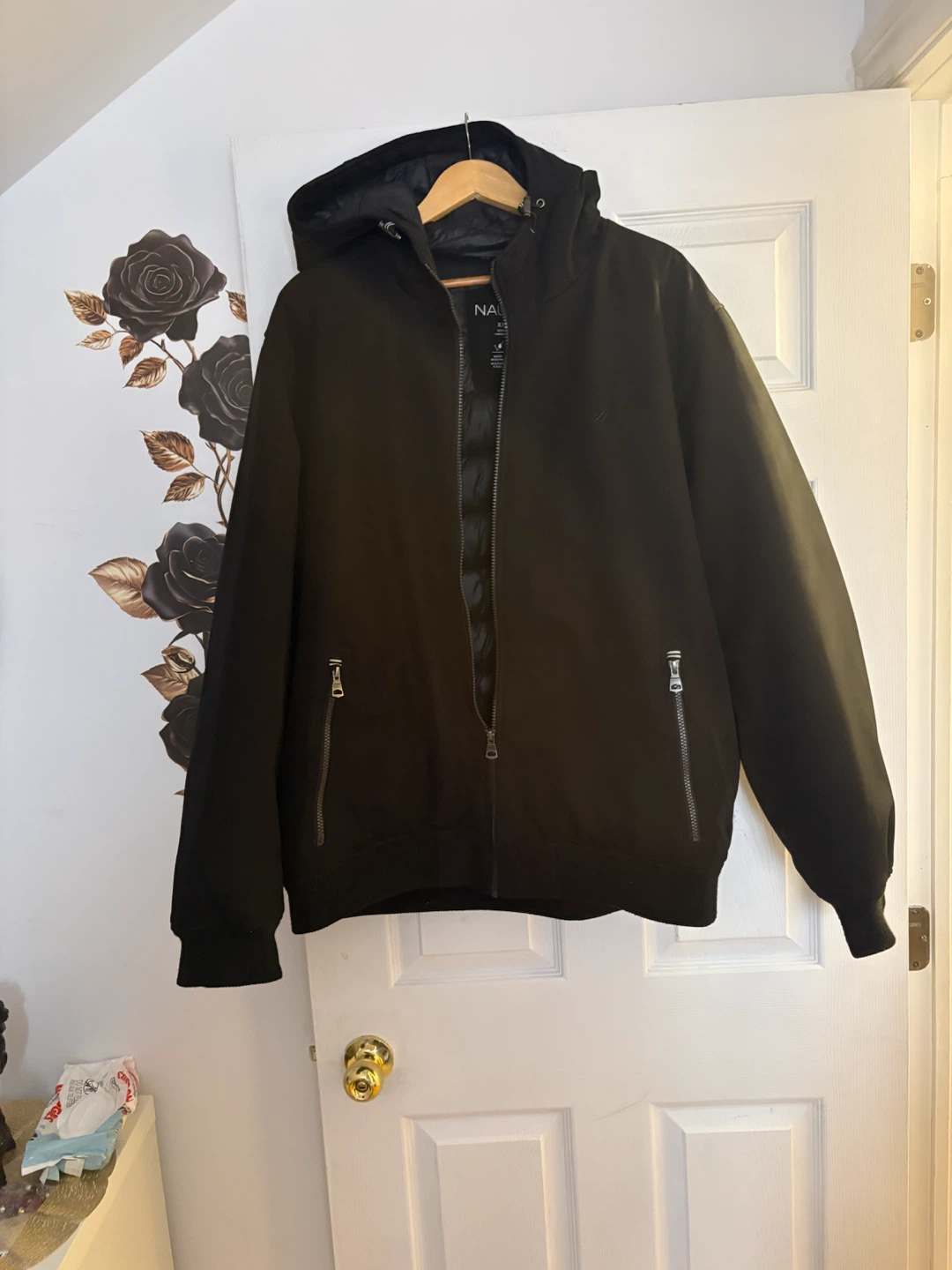 Nautica Black Hooded Winter Jacket Xxl