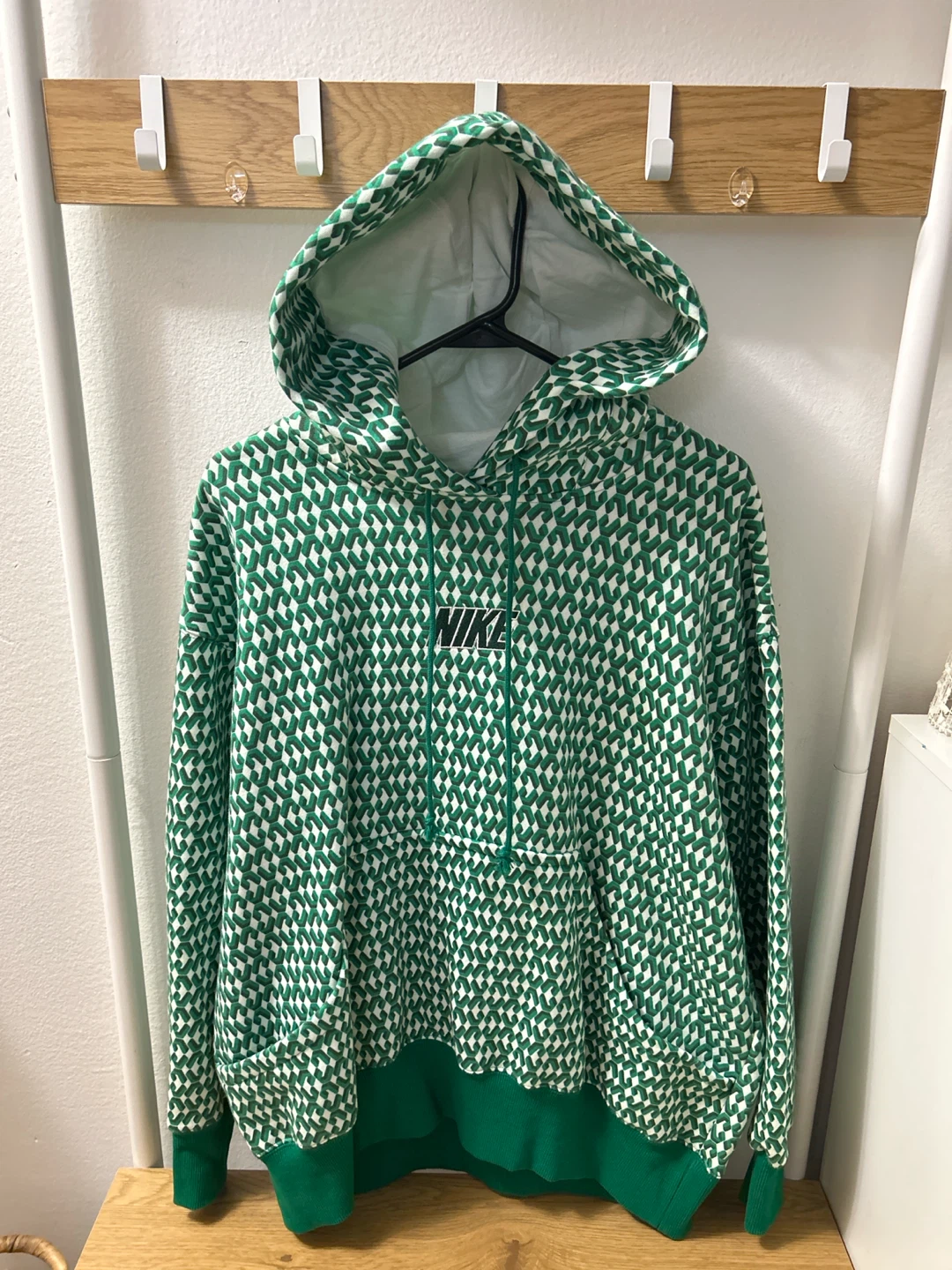 Nike Green Patterned Hoodie