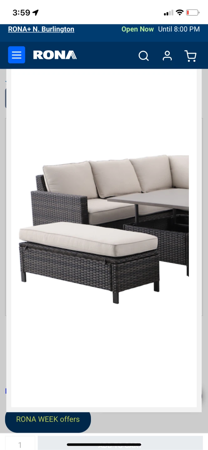 2 Wicker Patio Ottoman with Cushion - photo 4