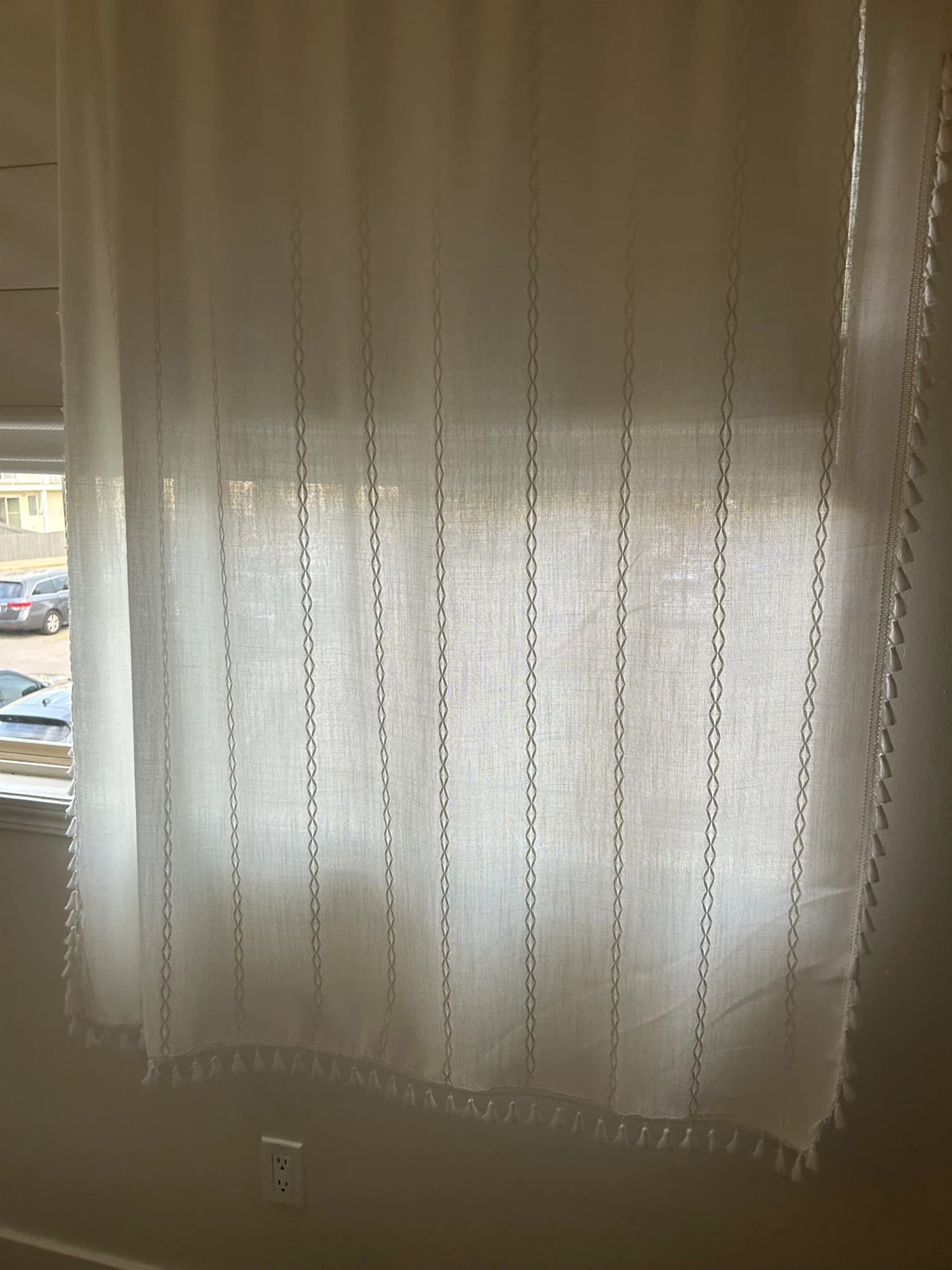 White Tassel Boho Curtains