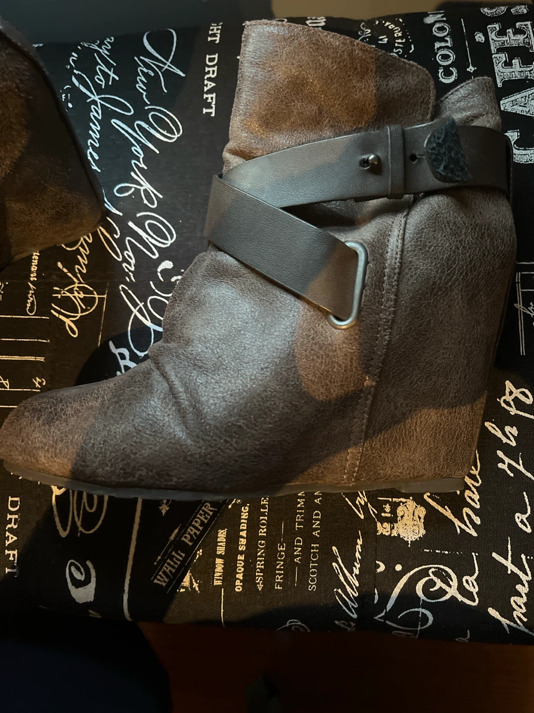 ALDO brown Wedge Ankle Boots size 7 - photo 4