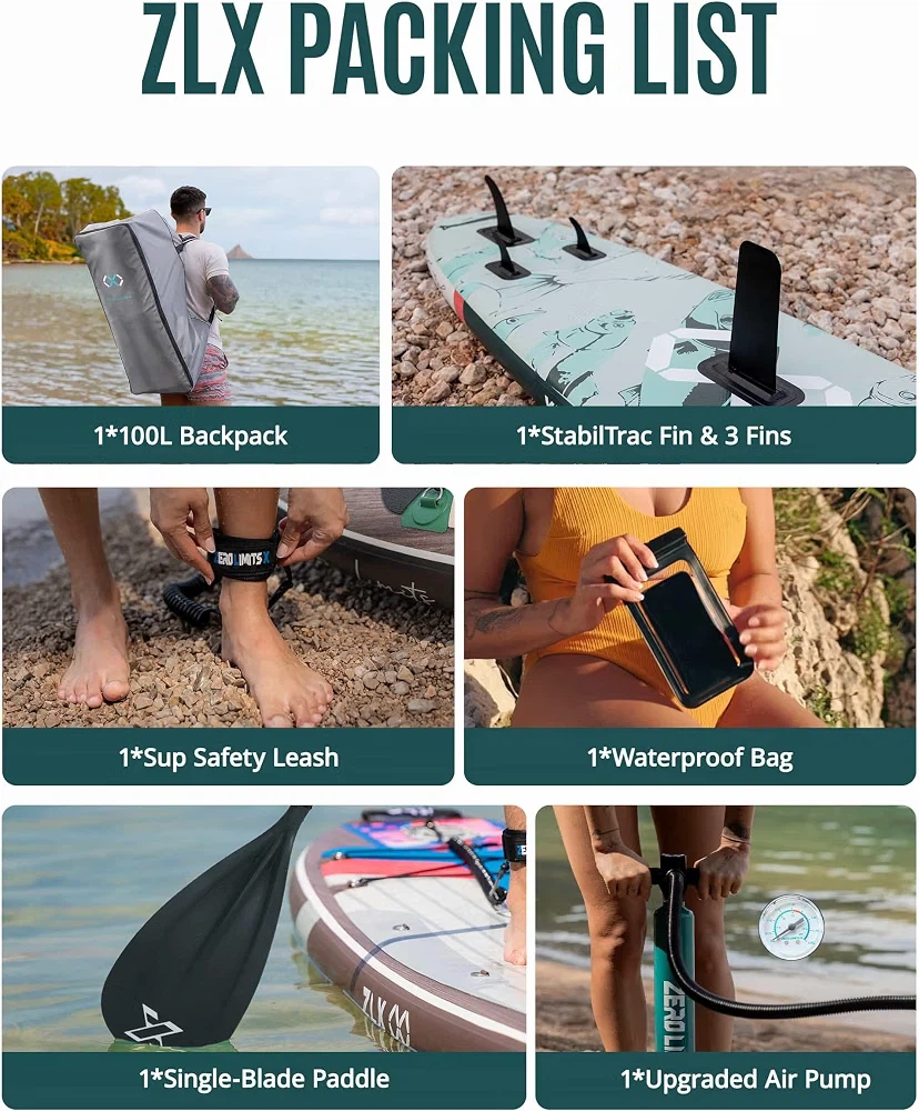 ZLX 11'6"X35" ULTRA WIDE INFLATABLE STAND UP PADDLE BOARD - photo 5