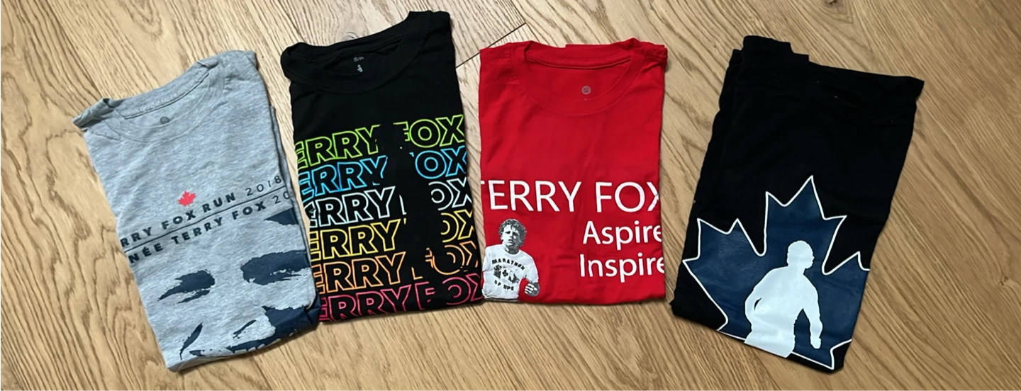 Set of 4 Terry Fox Run T-Shirts