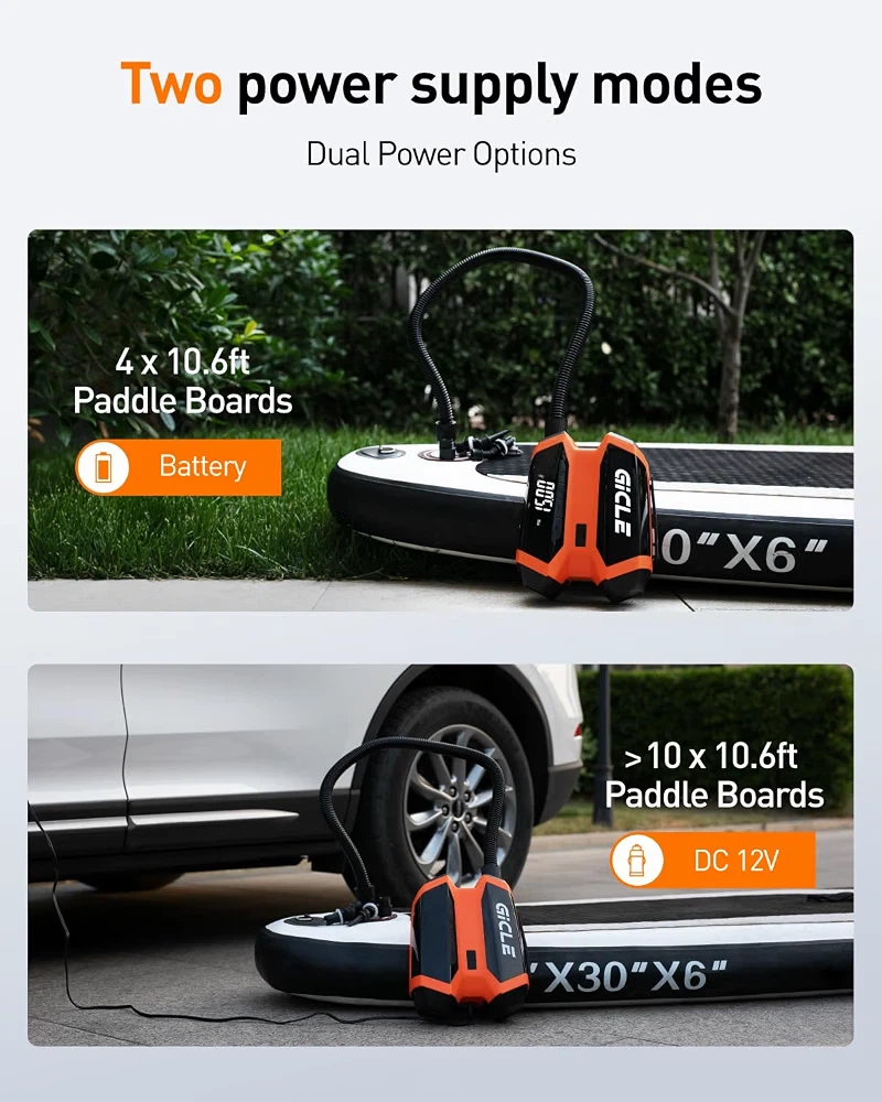 GICLE 51.2WH PADDLE BOARD SUP PUMP RECHARGEABLE - photo 3