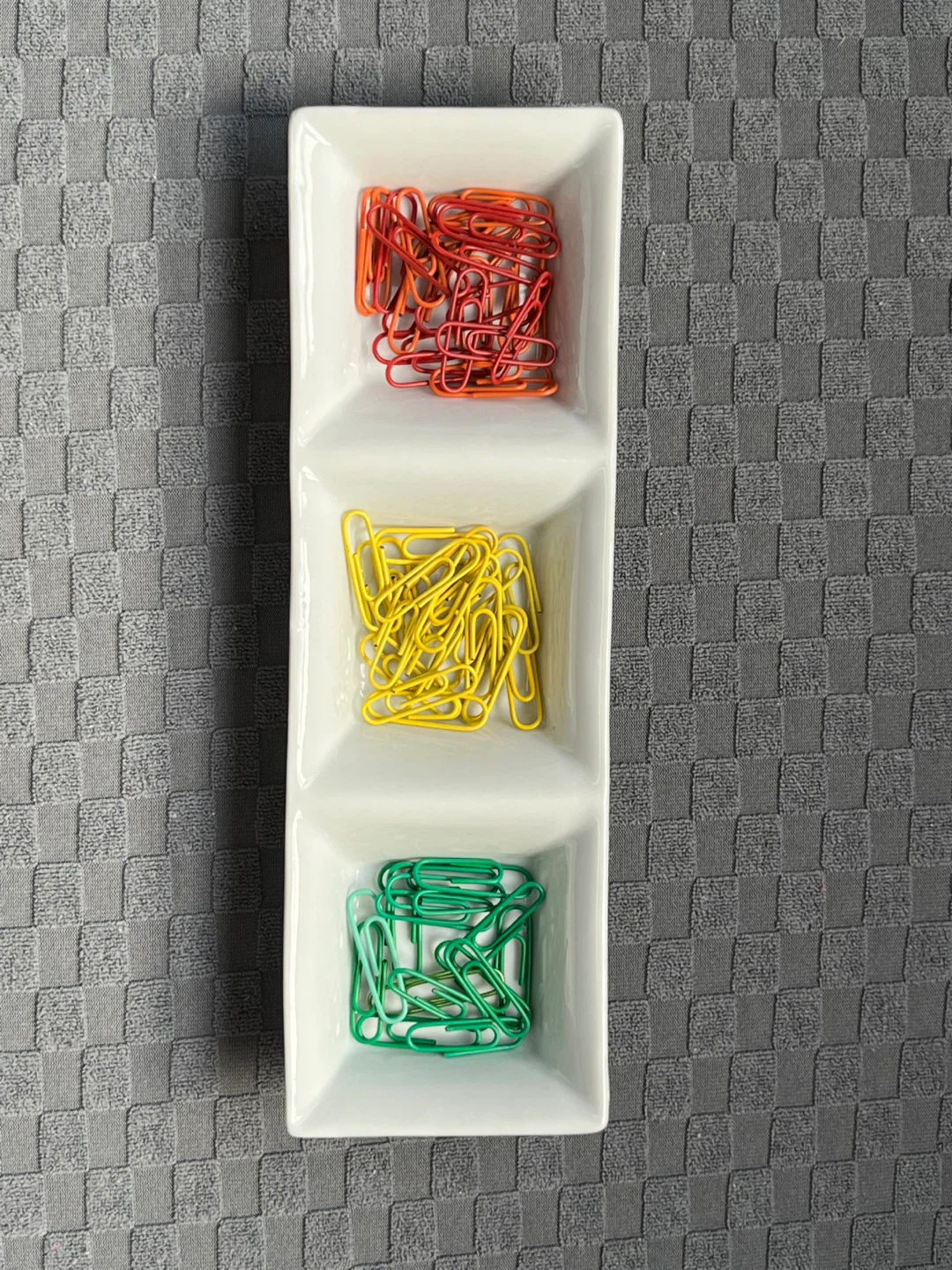 White 3-Section Ceramic Appetizer Tray - photo 3