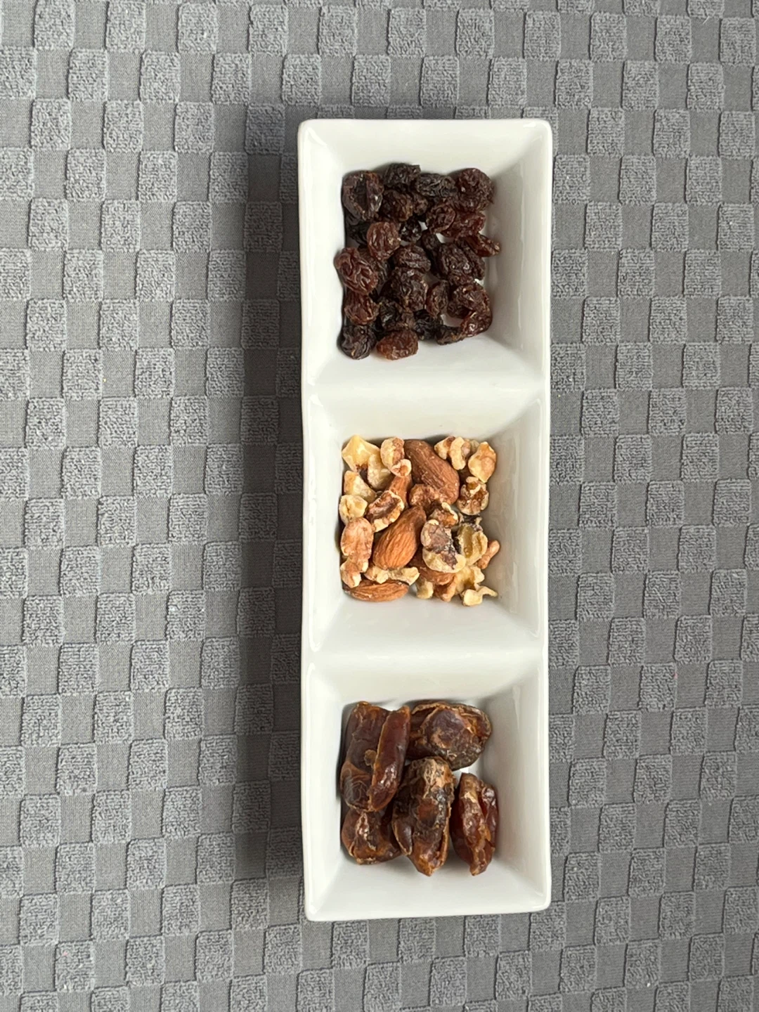 White 3-Section Ceramic Appetizer Tray