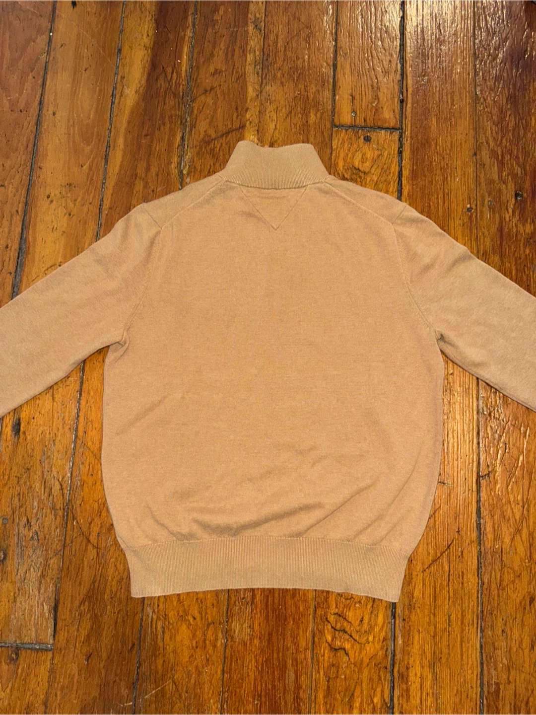 Tommy Hilfiger Men’s Tan Quarter-Zip Sweater - photo 3