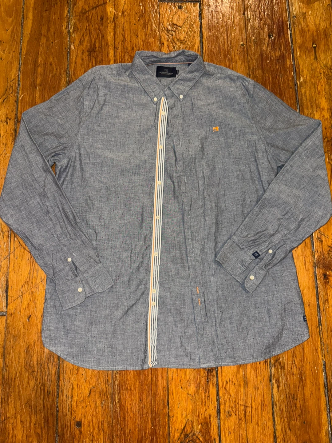Scotch & Soda Relaxed Long Sleeve Button-Down Shirt XXL