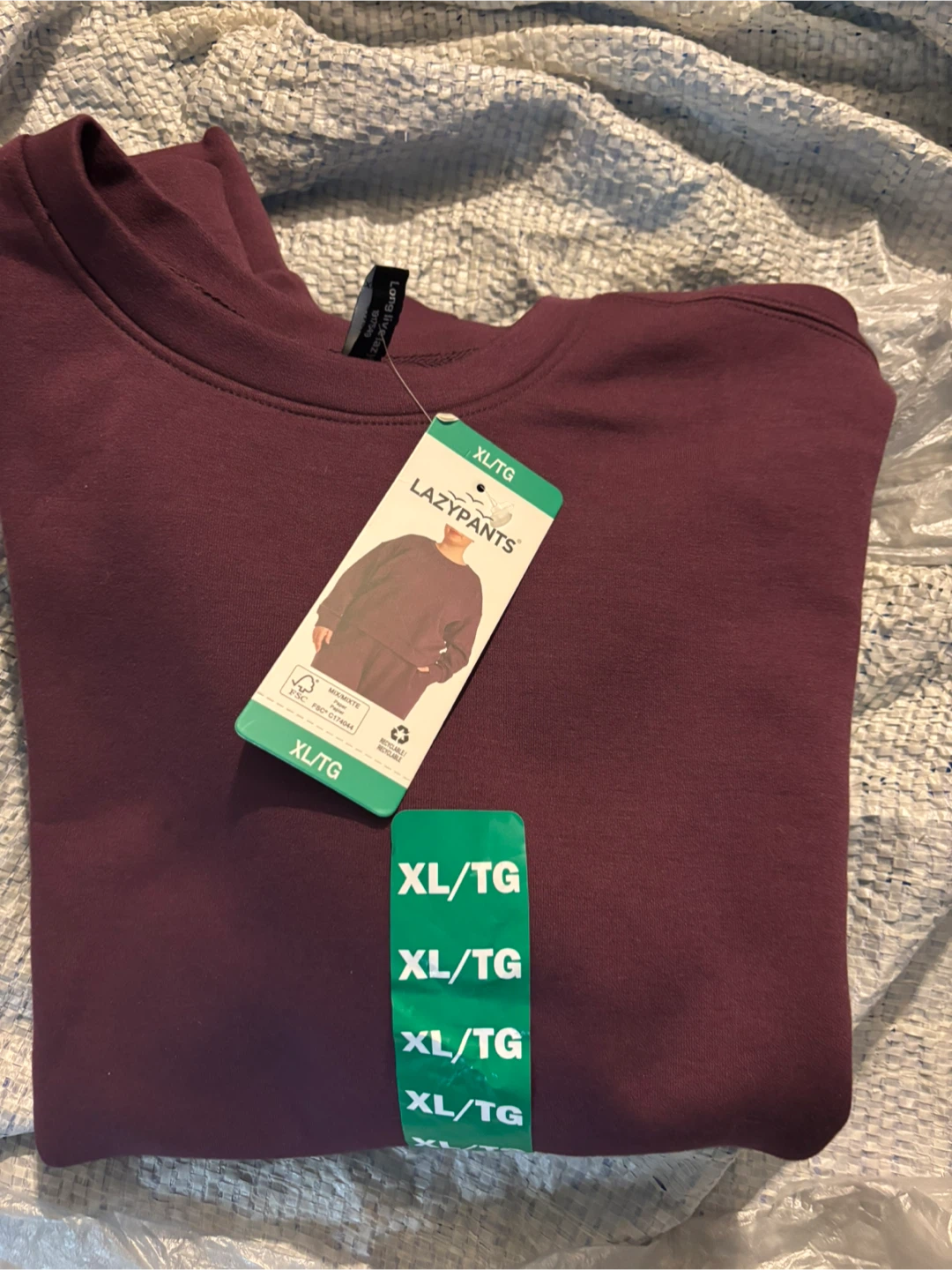 Lazypants Crewneck Sweatshirt - Maroon XL