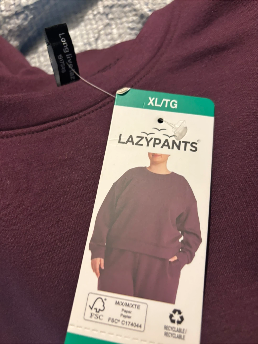 Lazypants Crewneck Sweatshirt - Maroon XL - photo 2