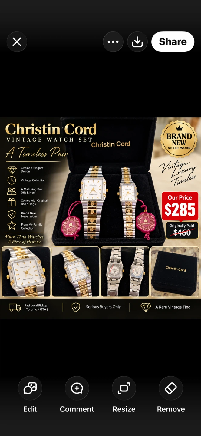 Christin Cord Vintage His & Hers Watch Set - photo 5