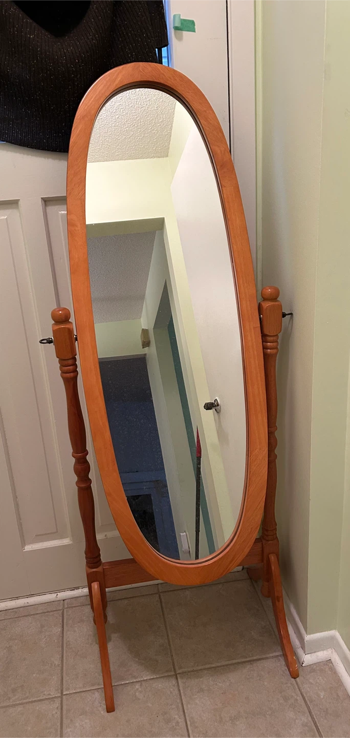Oval Standing Floor Mirror